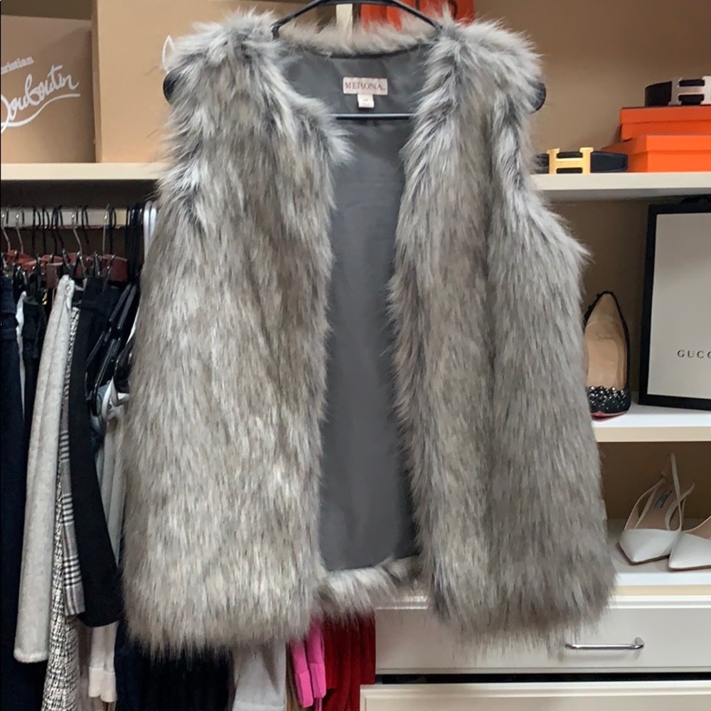 Faux fur vest